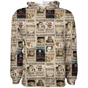 Sudadera Mugiwaras Wanted