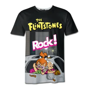 Playera Pijama Bam Bam y Pebbles