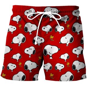 Short Pijama Snoopy and Woodstock Red