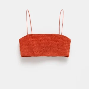 Top de bikini fruncido