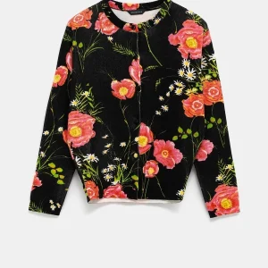 Cárdigan con estampado floral
