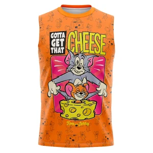 Playera Sin Mangas Tom y Jerry Queso