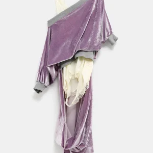 Vestido de terciopelo cortado