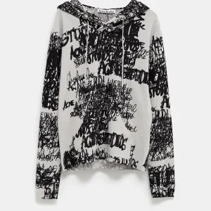 Top estampado con capucha