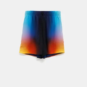 Shorts de seda con degradado