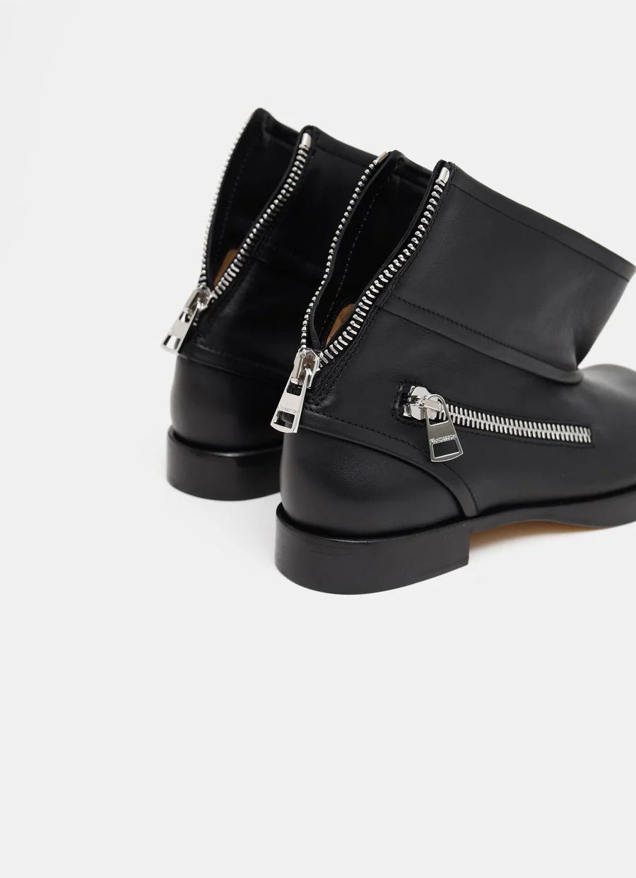 Botines de piel estilo motero - Imagen 3