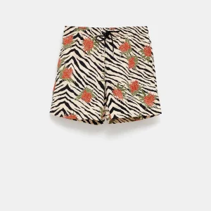 Short de baño estampado para hombre