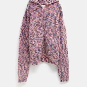 Sudadera de punto unisex con capucha y cremallera