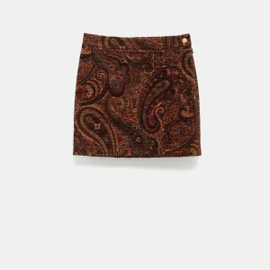 Minifalda con estampado paisley