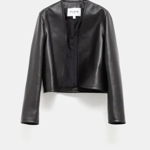 Round Blazer de piel