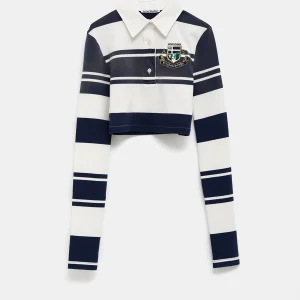 Polo de manga larga cropped