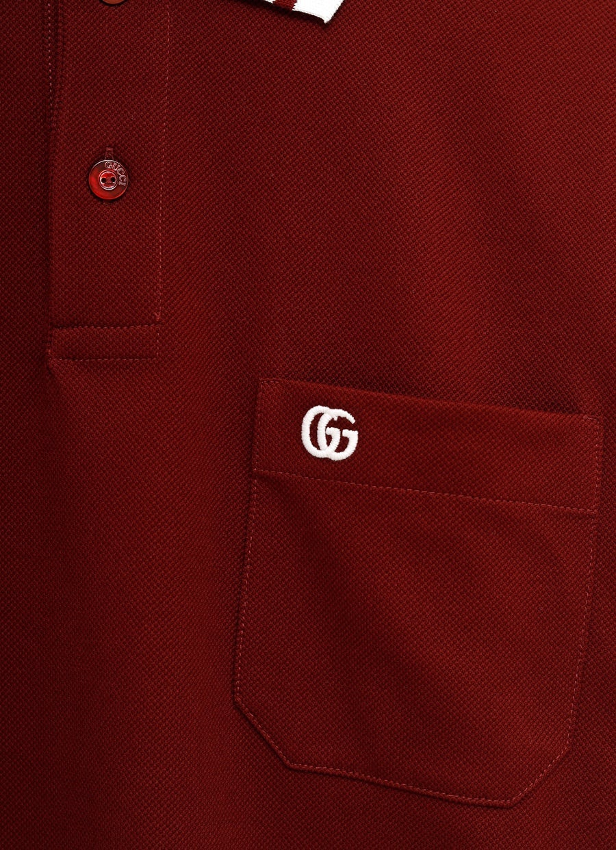 Polo piqué de algodón GG para hombre - Imagen 3