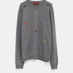 Jersey cashmere con motivo GG para hombre