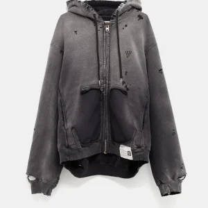 Sudadera descolorida con capucha