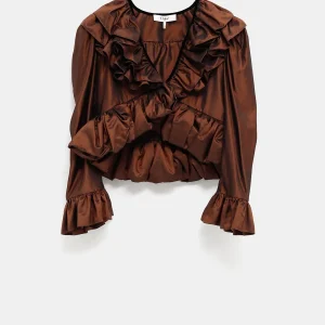 Top corto con volantes