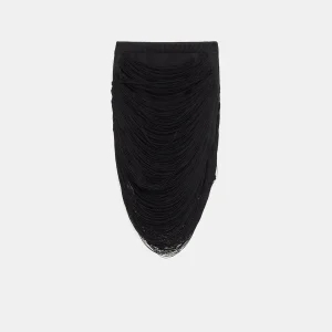 Falda mini de flecos