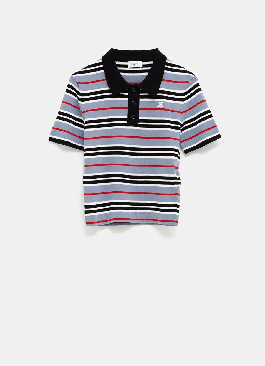 Polo corto a rayas