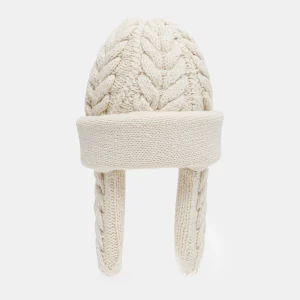 Gorro acolchado de punto trenzado