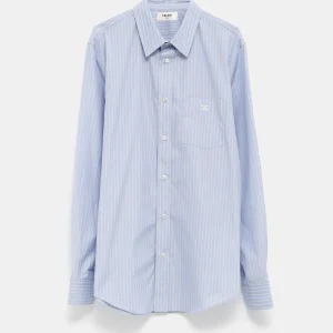 Camisa holgada a rayas para hombre