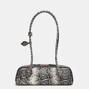 Bolso Le Teckel pequeño en piel de serpiente