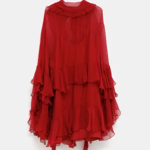 Vestido mini con volantes