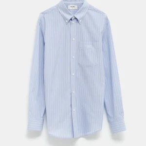 Camisa relajada a rayas para mujer