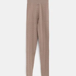 Leggins de punto calado para mujer