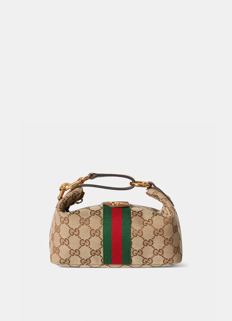 Minibolso Gucci Vanity con tribanda Web
