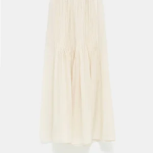 Falda plisada semitransparente