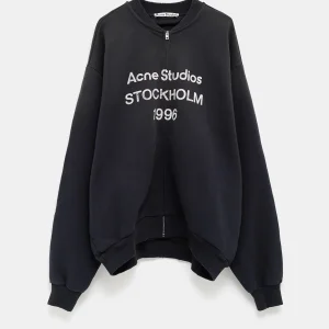 Sudadera con cremallera y logo para hombre