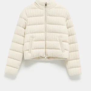 Cárdigan tricot plumífero para mujer