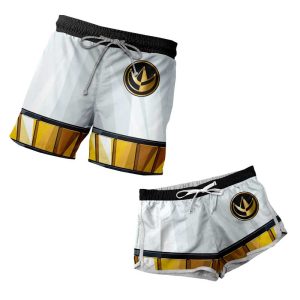 Short Pijama Mighty Morphin White Ranger