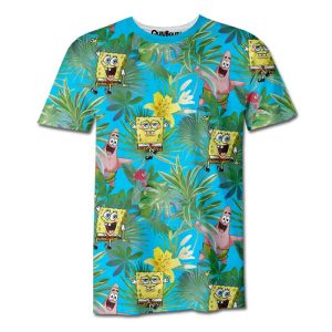 Playera Pijama Bob Esponja y Patricio Tropical