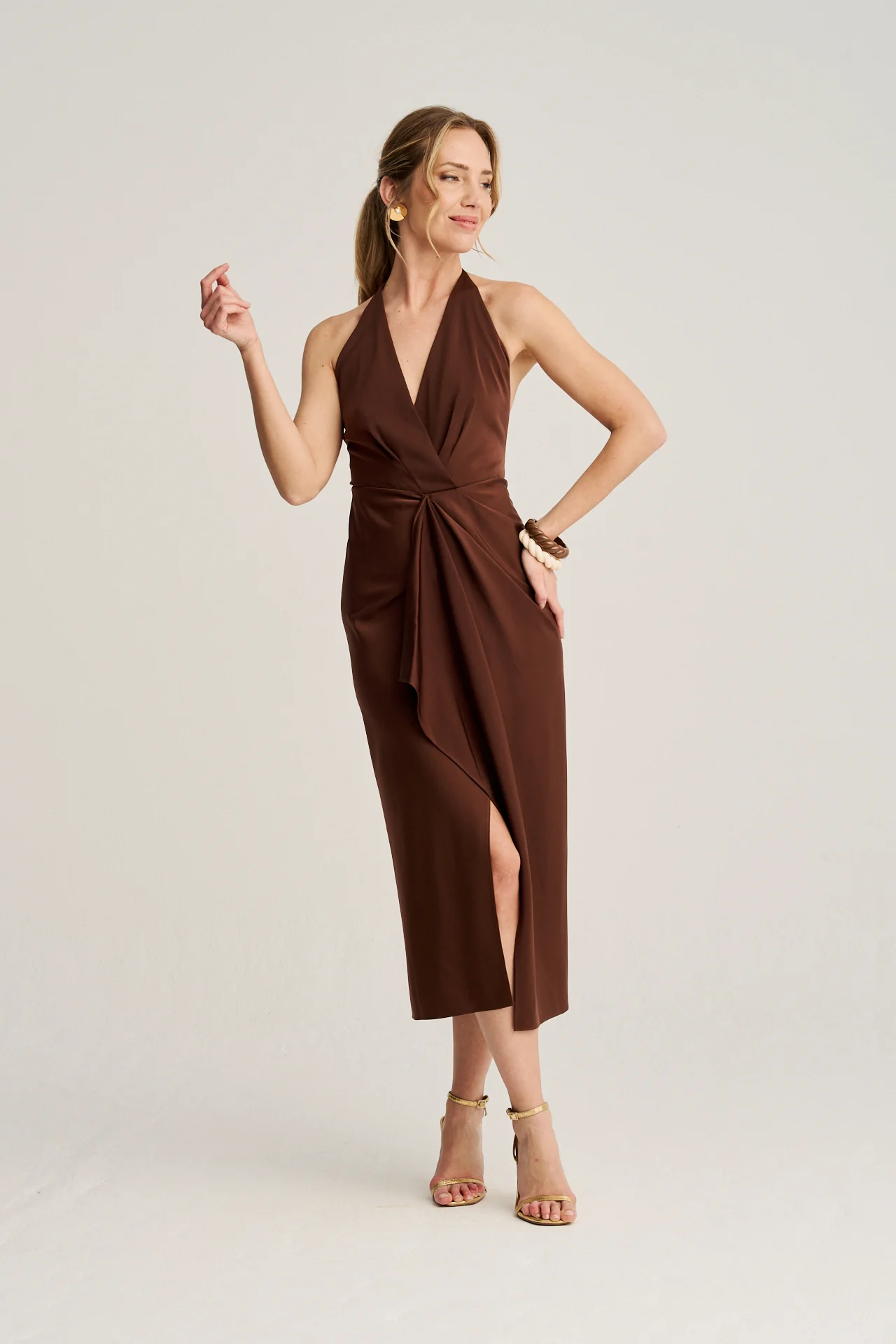 Vestido Lina Chocolate · Rêverie · - Imagen 3