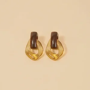 Pendientes Glossy Swan Choco · Rêverie ·