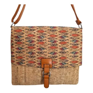 Bandolera de corcho estampada 7376-1