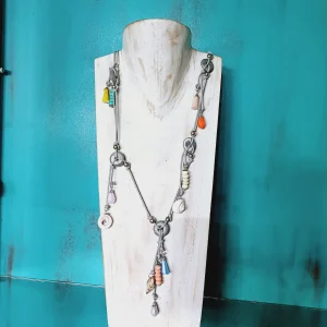 Collar de Hilo encerado y piedras naturales BCN026