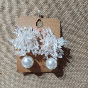 Aretes de Cristales y Perlas BCN053
