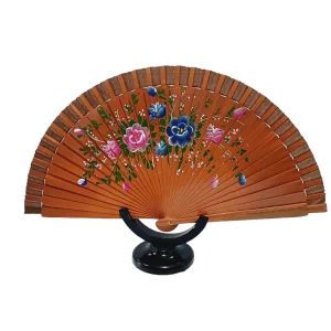 Abanico HX-1055-9 Pintado a mano Café