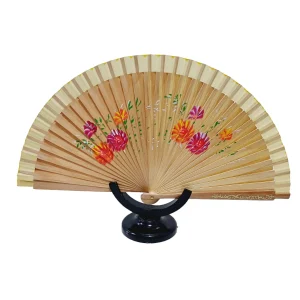 Abanico HX-1055-1 Pintado a mano Café