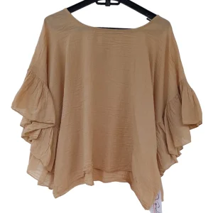 BLUSA CORTA COLOR BEIGE 31280