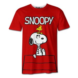 Playera Snoopy and Woodstock Red