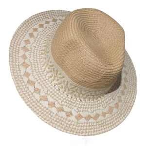 Sombrero beige tejido YG05
