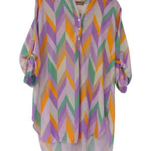 Blusa manga larga remangada 9393