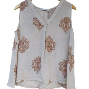 Blusa lino manga sisa 84604