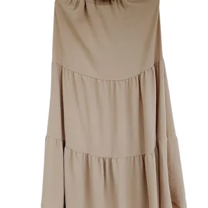 Falda blanca larga cinturón 5097