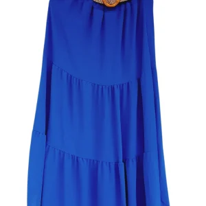 Falda blanca larga cinturón 5097