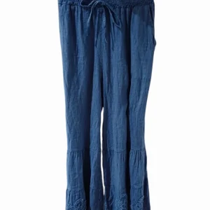 Pantalón lino liso 7499