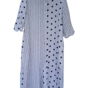 Vestido largo camisero lino 6850