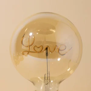 Bombilla Love Dorada · Deco ·